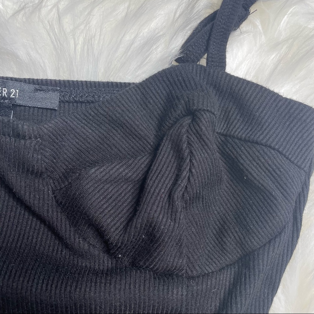 Black Ribbed Cami Bodysuit - Picture 4 of 6
